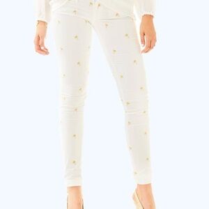 Lilly Pulitzer Worth Skinny Resort Embroidered Pants